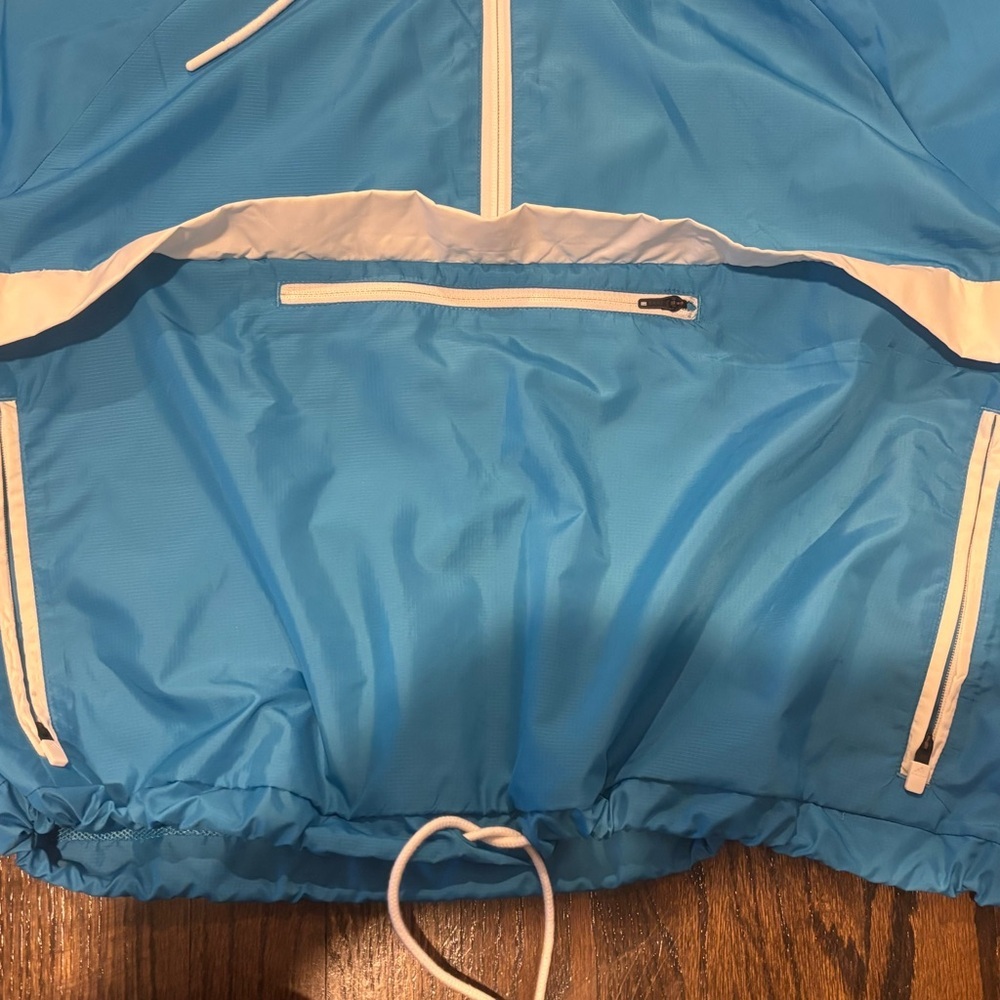 Adidas Blue and White Women's Jacket - Picture 4 of 13